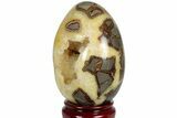 Calcite Crystal Filled Septarian Geode Egg - Utah #186574-2